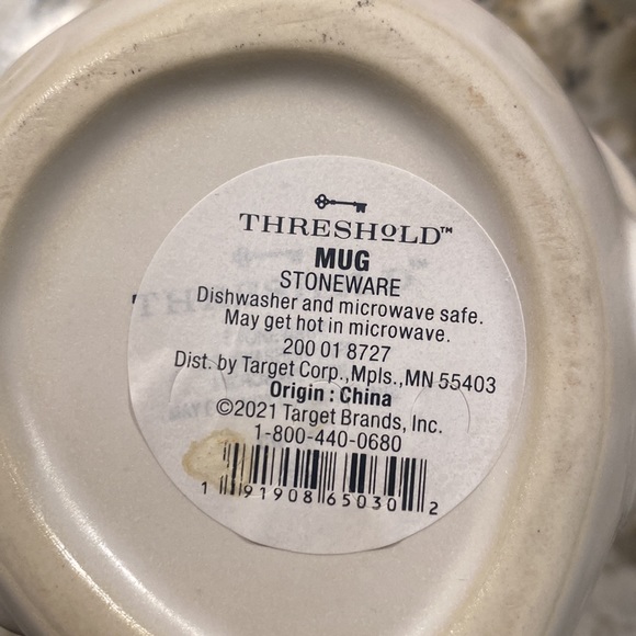 (2) Threshold Owl 3D Stoneware Mugs Ivory - 10 OZ - Picture 5 of 6